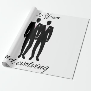 Mr and Mr wrapping paper white and black