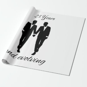 Mr and Mr wrapping paper white and black