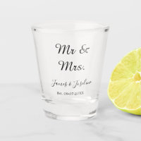 Mr and Mrs add name est. Date year wedding couple 