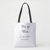 Mr and Mrs add name est. Date year wedding couple