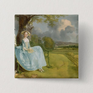 Mr and Mrs Andrews, c.1748-9 15 Cm Square Badge