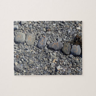 Mr and Mrs Beach Rocks at Bar Harbour Jigsaw Puzzle
