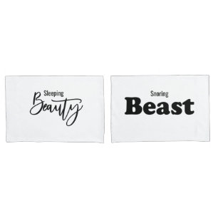 Mr and Mrs Beauty and Beast Couple Pillowcases