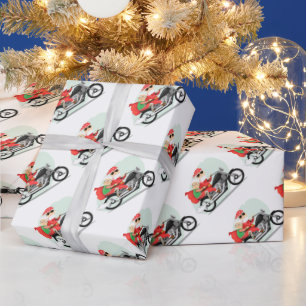 Mr. and Mrs. Biker Santa' Christmas Wrapping Paper