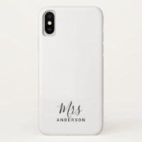 Mr and Mrs | Black and White Modern Script
