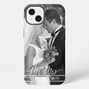 Mr. and Mrs. Calligraphy Script Photo Personalised iPhone 13 Case