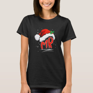 Mr And Mrs Christmas Santa Claus Matching His Hers T-Shirt