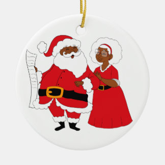 Mr. and Mrs. Claus Ceramic Tree Decoration