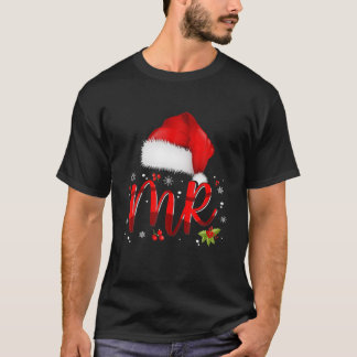 Mr And Mrs Claus Christmas Matching Couples Pajama T-Shirt