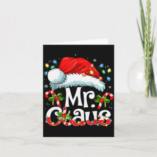 Mr And Mrs Claus Couples Matching Christmas Pajama Card