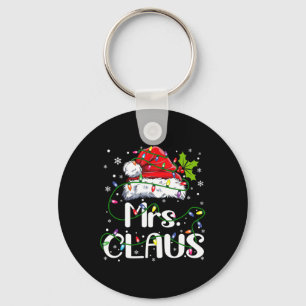 Mr And Mrs Claus Couples Matching Christmas Pajama Key Ring