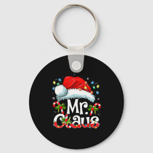 Mr And Mrs Claus Couples Matching Christmas Pajama Key Ring