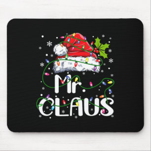 Mr And Mrs Claus Couples Matching Christmas Pajama Mouse Pad