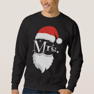 Mr and Mrs Claus Couples Matching Christmas Pajama Sweatshirt