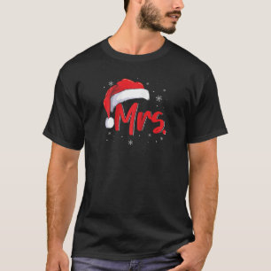 Mr and Mrs Claus Couples Matching Christmas Pajama T-Shirt