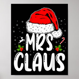 Mr And Mrs Claus Couples Matching Christmas Santa  Poster