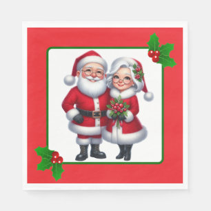Mr. And Mrs. Claus Napkin