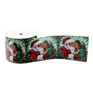 Mr and Mrs Claus Sweet Christmas  Grosgrain Ribbon