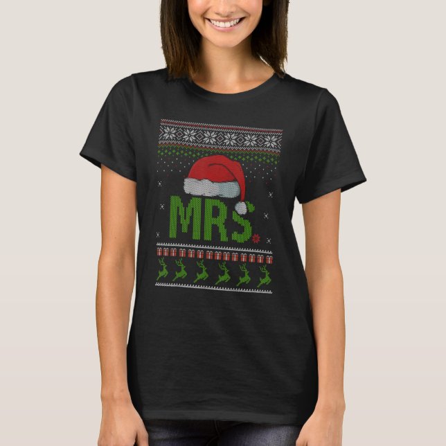 Mr And Mrs Claus Ugly Christmas Sweater Matching C (Front)