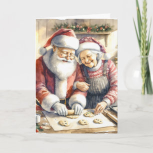 Mr and Mrs Clause Cute Personalised Christmas  Card