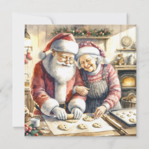 Mr and Mrs Clause Cute Personalised Christmas  Card