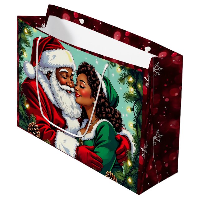 Mr and Mrs Clause Sweet Christmas  Large Gift Bag (Front Angled)