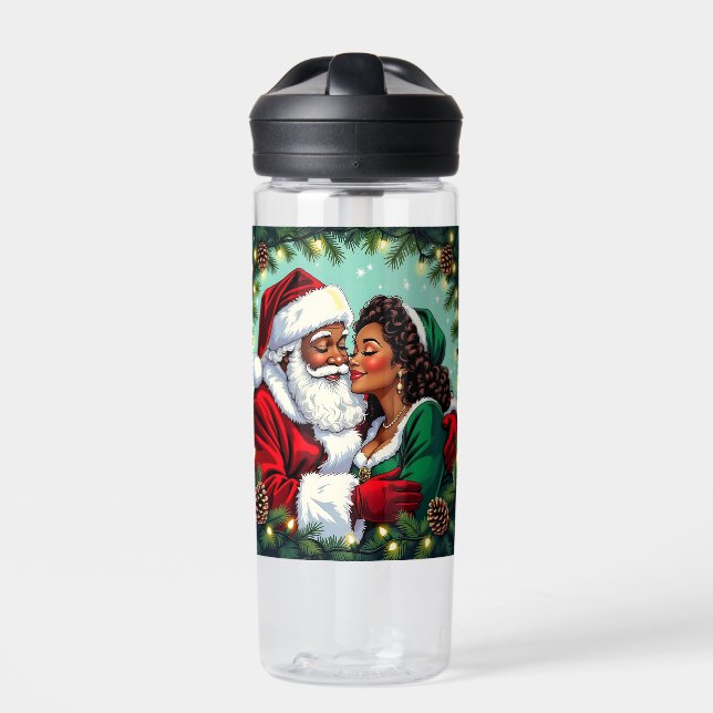 Mr and Mrs Clause Sweet Christmas  Water Bottle (Front)