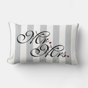 Mr. and Mrs. Click to Customise Colour Stripes Lumbar Cushion