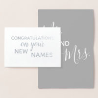 Mr. and Mrs. Congratulations Elegant Brushstroke