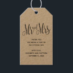 Mr and Mrs country thank you. Rustic wedding Gift Tags<br><div class="desc">Mr and Mrs rustic wedding thank you gift tag. Contact me,  please,  if you need additional items.</div>