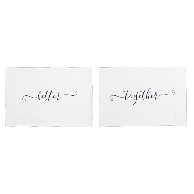 Mr and Mrs Couple Better Together Pillowcases (Front-Set)