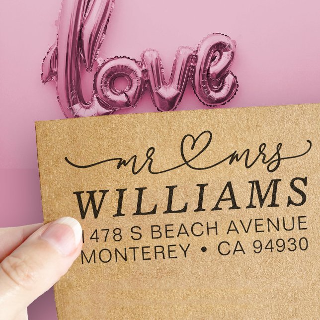 Mr And Mrs Couple Return Address Self-inking Stamp (Creator Uploaded)