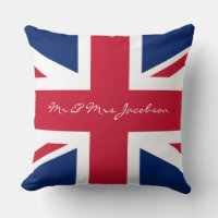 Mr and Mrs Custom Name Red White Blue UK Flag