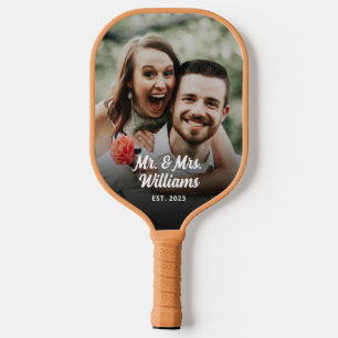 Mr. and Mrs. Custom Photo Personalised Pickleball Paddle