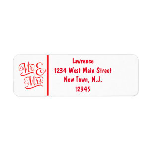 Mr. And Mrs. Custom Return Address