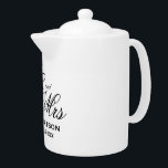 Mr and Mrs custom wedding teapot gift<br><div class="desc">Mr and Mrs custom wedding teapot gift for bride and groom.</div>