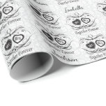 Mr and Mrs Damask Styled Wedding Design Wrapping Paper<br><div class="desc">Mr and Mrs Damask Style wedding paper. Together Forever. A great way to wrap their wedding gift. ⭐This Product is 100% Customisable. Graphics and / or text can be deleted, moved, resized, changed around, rotated, etc... 99% of my designs in my store are done in layers. This makes it easy...</div>