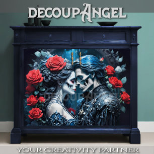 Mr and Mrs Dracula - Decoupage - Tissue Paper