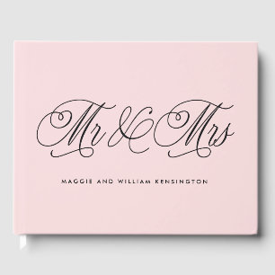 Mr and Mrs EDITABLE COLOR Wedding Guest Book