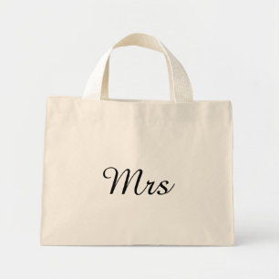 Mr and Mrs   elegant modern matching couple Mini Tote Bag