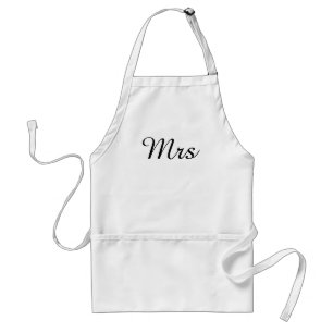 Mr and Mrs   elegant modern matching couple Standard Apron