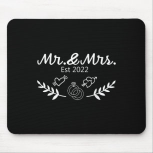 Mr. And Mrs. Est 2022 Bride Groom Matching Outfit Mouse Pad