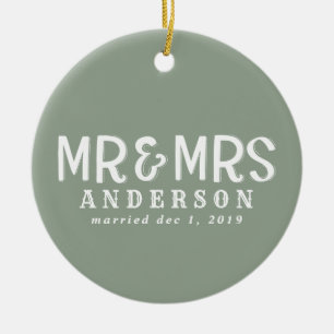 Mr and Mrs first Christmas decoration