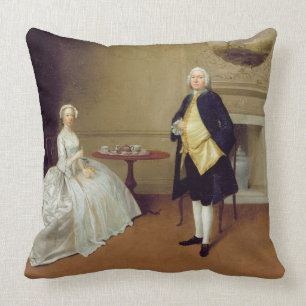 Mr and Mrs Hill, c.1750-51 (oil on canvas) Cushion