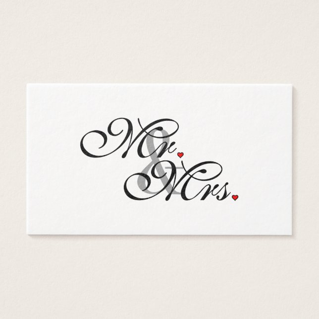 Mr. and Mrs. Husband Wife His Her Newly Weds (Front)