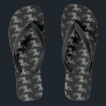 Mr. and Mrs. Husband Wife His Hers Newly Weds Jandals<br><div class="desc">Mr. and Mrs. Husband Wife His Hers Newly Weds on a custom set of flip flops to wear or to share. Embroidery designs you can easily personalise are available in a selection of popular colour options. Use the "Ask this Designer" link to contact us with your special design requests or...</div>