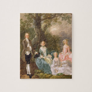 Mr and Mrs John Gravenor and their Daughters, Eliz Jigsaw Puzzle