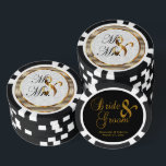 Mr and Mrs Keepsake - Personalise Poker Chips<br><div class="desc">Poker Chips. Featuring typography Mr. and Mrs. Designs with diy text on the back. A great keepsake for the WEDDING couple and guest. ✔NOTE: ONLY CHANGE THE TEMPLATE AREAS NEEDED! 😀 If needed, you can remove the text and start fresh adding whatever text and font you like. 📌If you need...</div>