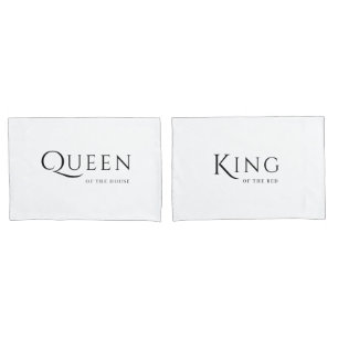 Mr and Mrs King and Queen Couple Pillowcases