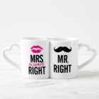 Mr. And Mrs. Lips And Moustache Couples Mug